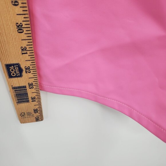 I AM GIA Xenia Pant Women Size Medium Lace Up Low Waist Faux Leather Baby Pink - Picture 11 of 14